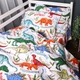 Простынь MirSon King Size 220x240 см Kids Time 17-0868 Dino World Бязь (2200012066898) - изображение 2