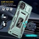 Чохол зі шторкою для камери Camshield Army Ring для Samsung Galaxy A07, ударостійкий кейс з кільцем-тримачем та функцією підставки Light Green - изображение 3