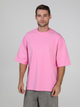 Набор футболок хлопковых длинных мужских Ray Oversize U0104M-Pink-Lilac S/M 2 шт Розовый/Лиловый (RAY2000000037882) - изображение 2