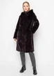 Пальто с капюшоном из экомеха 1062-1M-C Фиолетовый M - изображение 7