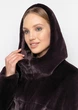 Пальто с капюшоном из экомеха 1062-1M-C Фиолетовый M - изображение 8