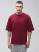 Набор футболок хлопковых длинных мужских Ray Oversize U0104M-4PACK5 2XL/3XL 4 шт Бордовый/Темно-серый/Голубой/Коричневый (RAY2000000038711) - изображение 4
