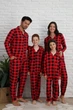 Пижама на девочку-подростка - Красная клетка с оленем - Family look для семьи 95257в 8-9лет 128-134см красний - изображение 2