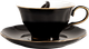 Filiżanka ze spodkiem Homla Barik czarna z krukiem 150 ml (5906496750458) - obraz 2