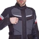Мотокуртка текстильная с защитой и съемным утеплителем SCOYCO JK122 (PL, PVC, XL, черный-серый) - изображение 6