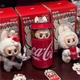 Плюшевый брелок Labubu банка Coca Cola коллекционная игрушка - изображение 4