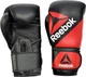 Боксерські рукавиці Reebok Combat Leather Boxing Gloves чорний, червоний Чоловіки 10 унцій - зображення 1