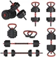 Гантели с функцией штанги 6 в 1 Fit-On 28 кг (2030-0028) + Перчатки для фитнеса Fit-On Glove L Red-Black в подарок! - изображение 2