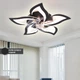 Управляемая светодиодная люстра с вентилятором FAN ELLA 72W+18W 5F 680×120мм Черная - изображение 5