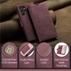 Чехол-книжка CaseMe из нубука для Samsung S24 Ultra Бордовый - изображение 4