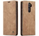 Чехол-книжка CaseMe из нубука для Xiaomi Redmi Note 8 Pro Светло-коричневый - изображение 7