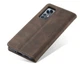 Чехол-книжка CaseMe из нубука для Xiaomi 12/12x Тёмно-коричневый - изображение 3