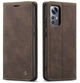 Чехол-книжка CaseMe из нубука для Xiaomi 12/12x Тёмно-коричневый - изображение 10