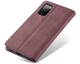 Чохол-книжка CaseMe із нубуку для Samsung Galaxy S20 FE Бордовий - зображення 10