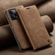 Чехол-книжка CaseMe из нубука для Xiaomi Poco X5 5G Светло-коричневый - изображение 10