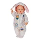 Комбинезон для куклы Baby Born Зайчик зимний утепленный с ушками для кукол до 43 см металлический с патчами детская одежда игровой набор - изображение 2