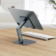 Подставка для планшета Baseus Desktop Biaxial Foldable Metal Stand (FOR TABLETS) gray - изображение 2