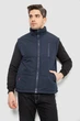 Жилет чоловічий однотонний утеплений, колір синій, XXXL, 244RF2-2 - зображення 1