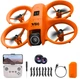 Квадрокоптер V66 Mini — дрон с 8K камерой, 180° поворотом, Wi-Fi FPV, дальность до 200 м, время полёта до 12 минут, оранжевый - изображение 1