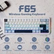 Бездротова ігрова механічна клавітура Aula F65 White-orange 2.4G/Bluetooth/Кабель з Українською розкладкою - зображення 2