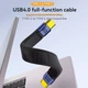 Переходник дата-кабель 8K Type C - Type C USB 4.0, 40Gbps, PD240W Metal T5, 0.13 м (487860) - изображение 3