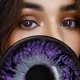 Фіолетові контактні лінзи - Фіолет Візерунок 2шт. від ELITE Lens - зображення 1