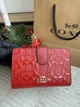 Гаманець coach medium corner zip wallet червоний натуральна шкіра + подарункове пакування - изображение 7