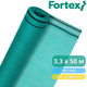 Сетка фасадная защитная, затеняющая Fortex 3,3x50 м, 165 м2, 60 г/м2, зеленая - изображение 1