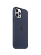 Чехол для iPhone 12/12 Pro силиконовый Soft-touch Silicone Case Full Size (AA) Deep Navy - изображение 2