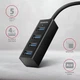 Хаб Axagon HUE-M1A SuperSpeed USB-A MINI hub, USB-A cable 20 см Black - изображение 2
