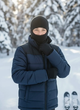 Лыжная флисовая зимняя балаклава подшлемник хомут, маска, бафф, теплая шапка, капюшон черный унисекс (AN) 34445 - изображение 3