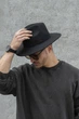 Мужская Шляпа Fedora Черная С Лентой - (364885) - изображение 1