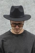 Мужская Шляпа Fedora Черная С Ремнем - (364887) - изображение 2