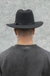Мужская Шляпа Fedora Черная С Ремнем - (364887) - изображение 3