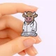 Значок (пин) BROCHE брошь бижутерия Медицина Бык-доктор Never tired, I enjoy working BRGV115139 - изображение 2