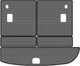 EVA коврик EVAtech в багажник авто для Santa FE (CM) Restyling (Hinged Gas Pedal) 7 seats Hyundai 2010-2012 2 поколения SUV USA Сота Серая Черный кант (HY13945BE5SGB) - изображение 1