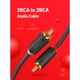 Кабель мультимедийный 2xRCA M to 2xRCA M 3.0m AV104 black Ugreen (10519) - изображение 5