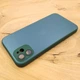 Матовий скляний чохол Glass case для Iphone 11 Green - зображення 3