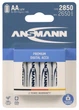 Аккумулятор Ansmann AA 4 X 2850 mAh NiMH 1.2V Premium (4013674352128) - изображение 1