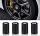 Набор защитных колпачков SUNROZ Caps на ниппель для Фиат Long Black Fiat Logo White/Black (4 шт) (A-672080) - изображение 2