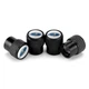 Набор защитных колпачков SUNROZ Caps на ниппель для Жигули, Лада, ВАЗ Rif Metal Black (Logo Blue/White fon), 4 шт (A-67856) - изображение 1