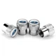 Набор защитных колпачков SUNROZ Caps на ниппель для Лада, Жигули, ВАЗ Rif Metal Silver (Logo Blue/White fon), 4 шт (A-67840) - изображение 1