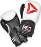 Перчатки боксерские Reebok COMBAT LEATHER BOXING GLOVES бело-черно-красные (10 унций) RSCB-10010WH-10 - изображение 1