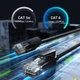 Патч-корд CABLETIME Cat6 UTP 1000Mbps 250MHz, 0.5 м Чорний (CN60E) - изображение 4