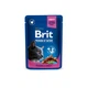 Набор влажных кормов Brit Premium Cat Pouch «Семейная тарелка» для кошек, ассорти из 4 вкусов, 12 шт х 100 г - изображение 6