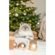 Когтеточка-хвиля Trixie для котів Різдвяна картонна біло-золота 43,5х8х20 см - зображення 9