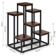 Підставка для квітів у горщиках ModernHome by Multistore ME-ATS20 6 полиць у стилі Лофт (5905817007752) - зображення 7