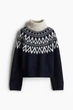 Жаккардовый свитер H&M 1251409001c45 XS комбинированный (100003880) - изображение 1