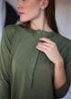 Нічна сорочка з рукавом 3/4 для вагітних та годування Koko boutique XXL, хакі - зображення 6