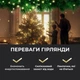 Светодиодная гирлянда-нить Роса 200 метров 2000 LED теплый желтый свет прозрачная проволока гирлянда капля росы с пультом 8 режимо - изображение 5